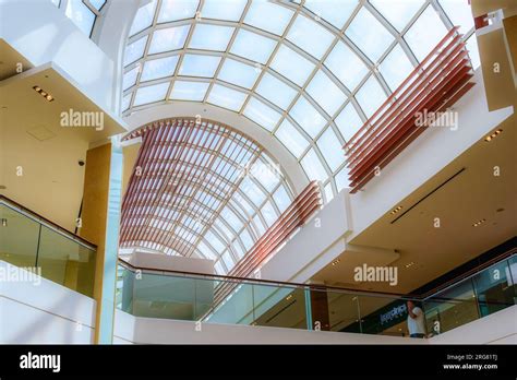 Mississauga Canada Arched Glass Ceiling In A Corridor Inside The