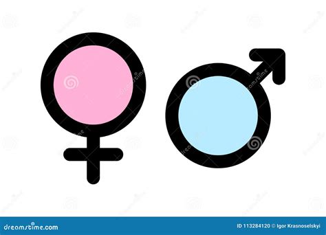 Sex Icons Male And Female Signs Gender Symbols Vector Illustration 113284120