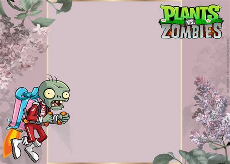 Free Plants Vs Zombies Birthday Invitation Template Printable Form