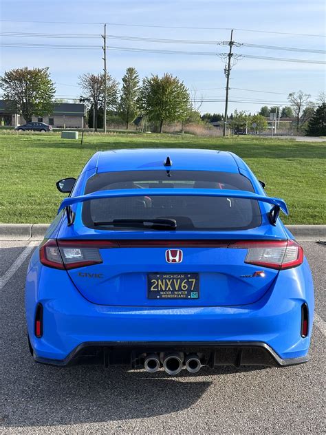 Fl Type R Spoiler Painted Boost Blue Civicxi Th Gen Civic Type R