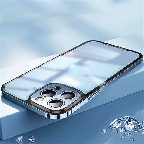 Ag Frosted Glass Phone Case For Iphone 12 Pro Max Yuanfeng Blue