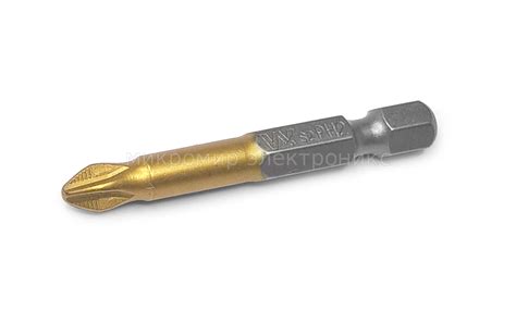 Бита Whirlpower PH2 50 мм (TiN half- желт.) по лучшей цене - Микромир ...