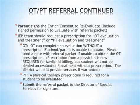 PPT - Occupational and Physical Therapy Referral Procedures PowerPoint