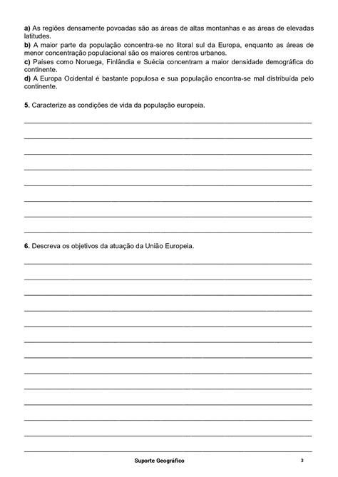 Exercícios Europa 9 Ano Pdf
