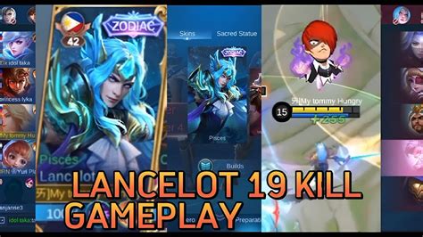 Lancelot Gameplay Zodiac Skin Youtube