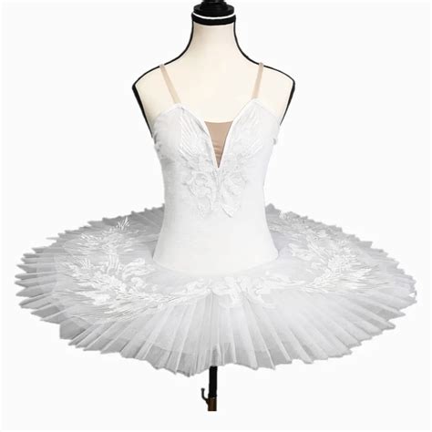 White Swan Lake Ballet Tutu Skirt Professional Ballet Costumes Velvet