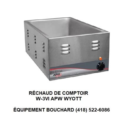 Réchaud comptoir W 3VI APW Équipement Bouchard