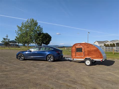 Tesla Model 3 Long Range AWD: Towing A Teardrop Camper