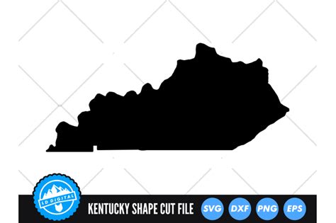 Kentucky SVG Kentucky Outline USA States Cut File By LD Digital