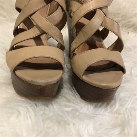 Aldo Shoes Aldo Nude Strappy Wedges Poshmark