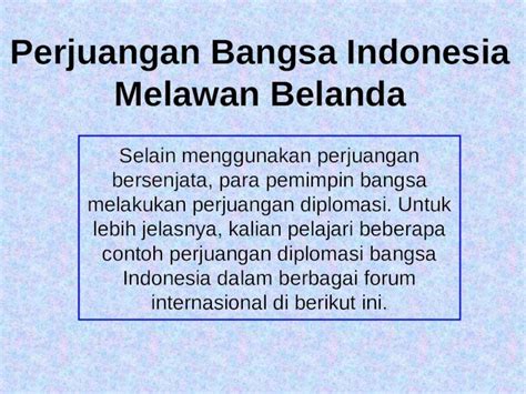 Ppt Perjuangan Indonesia Dokumen Tips