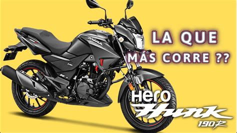 HERO HUNK 190R La moto de calle que más corre YouTube