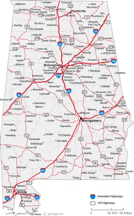 Alphabetical List Of Cities In Alabama
