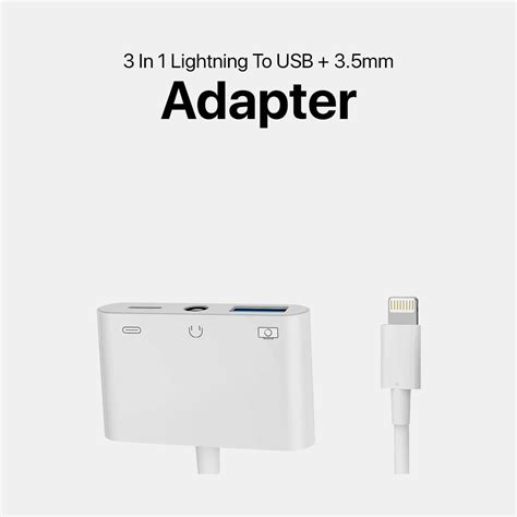 3 In 1 Lightning To Usb 35mm Lightning Adapter Memoxpress Online