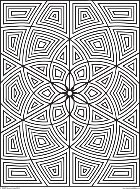 Geometric Printable Coloring Pages