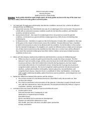 Unit Study Guide Docx Metro Community College Nursing Program Nurs