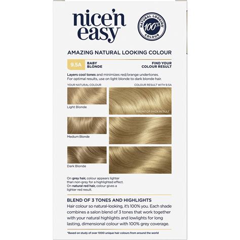 Clairol Nice N Easy A Baby Blonde Hair Colour Each The Australian Products