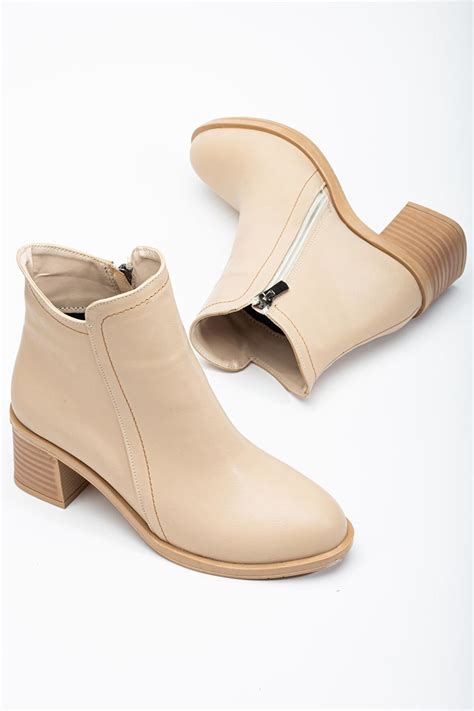 Kadın Topuklu Nude Yüzüdüz Oval Burun Yan Parçalı Fiyatları ve