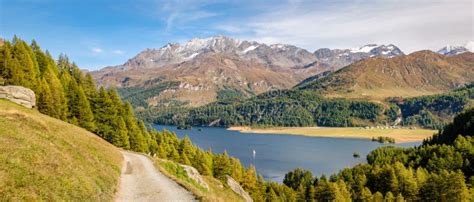 Hiking Trail from Plaun Da Lej To Grevasalvas Grisons, Switzerland Stock Photo - Image of europe ...