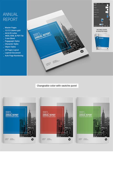 Creative And Modern Annual Report Template Designs Entheosweb