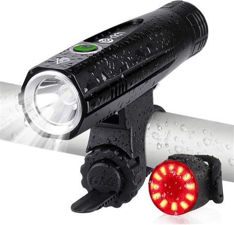 USB Rechargeable Bicycle Light IPX6 Waterproof Bike Front Light 4800mAh