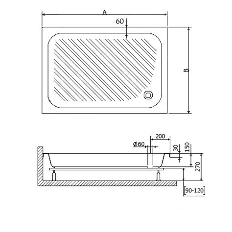 ᐉ Купить Душевой поддон прямоугольный RGW B/CL-S по выгодной цене с ...