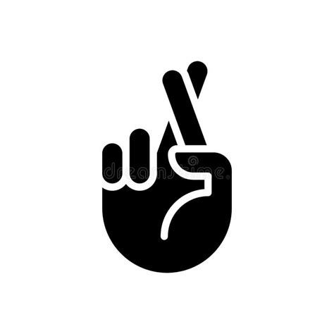Fingers Crossed Black White Stock Illustrations 192 Fingers Crossed