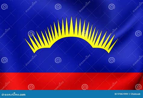 Flag of Murmansk Oblast, Russia. Stock Illustration - Illustration of ...