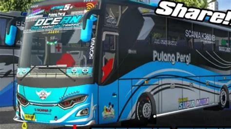 Livery Bussid Hd Ori Pulang Pergi Youtube