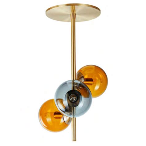 Suspended Ceiling Light with Three (Coloured) Glass Balls – Casa Lumi