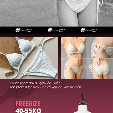 HCM Bikini GECKO Mảnh Tam Giác Xốp Nhật Khoen M A Ảnh Thật Nhiều Màu Shopee Việt Nam