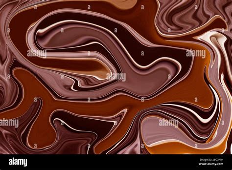 Chocolate Background With Liquify Effect Warm Brown Marble Backdrop
