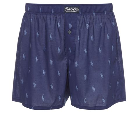 Polo Ralph Lauren Mens Classic Fit Woven Boxers Blue Nz