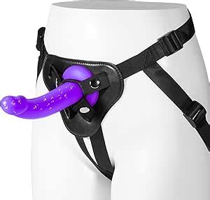 Strap On Dildo Sex Toys Soft Strap On Harness With 7 Inch Curved Liquid Silicone Dildo For