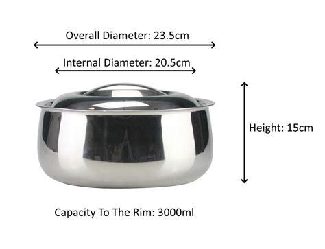 Stainless Steel Hot Pot Insulated Food Warmer Storage Casserole Dish