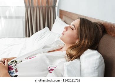 Menopausal Mature Woman Suffering Insomnia Bed Stock Photo