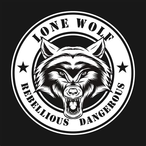 Lone Wolf Logo Illustration Concept 9357550 Vector Art At Vecteezy