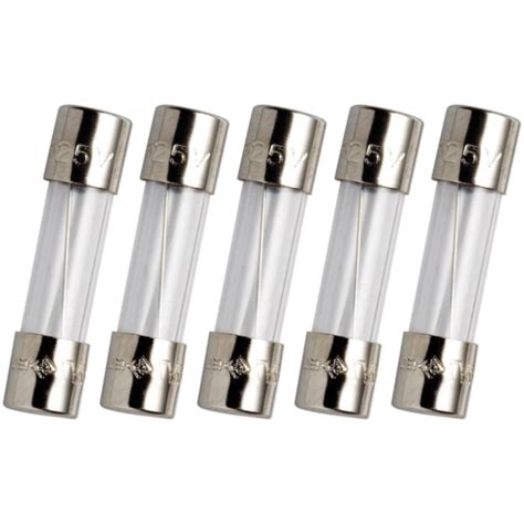 Pack of 5, T4AL250V, T4A 250V, T4L250V Cartridge Glass Fuse 5X20mm (3/ ...