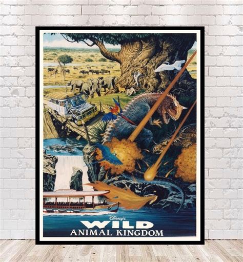 Animal Kingdom Poster Disney Park Attraction Poster Vintage Disney ...