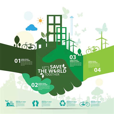 15100 Environmental Sustainability Infographic Stock Illustrations