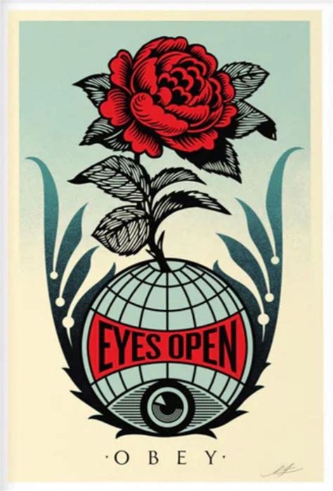 Shepard Fairey Eyes Open Obey 2023 Affiche Signée