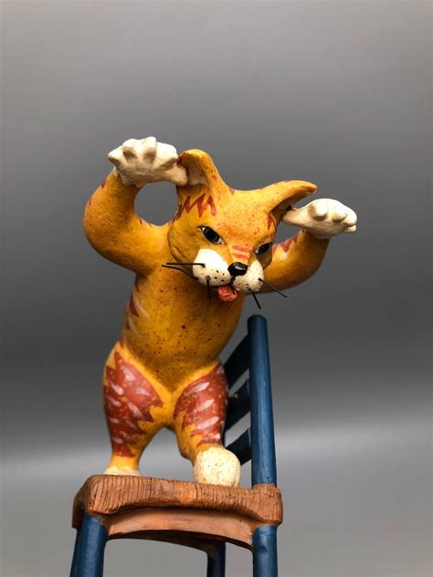 Enesco Figurine Pussy Cat Pussy Cat Where Have You Been Bush Prisby Nursery Rhyme