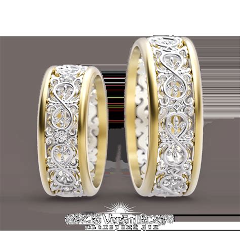 Самые красивые обручальные кольца из белого и желтого золота, с ...