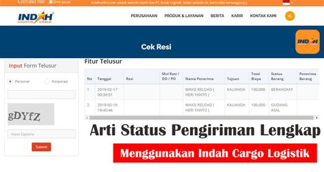 Detail Contoh No Resi Indah Cargo Koleksi Nomer 10