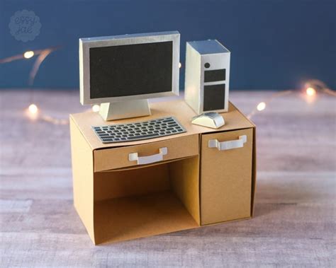 3d Computer And Computer Desk Svg Cut File T Card Holder Etsy Canada