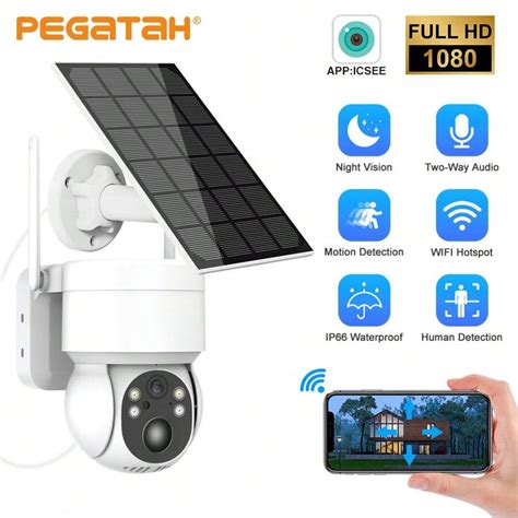 C Mera Solar Ptz Wifi Ao Ar Livre P Pir Detec O Humana C Meras Ip