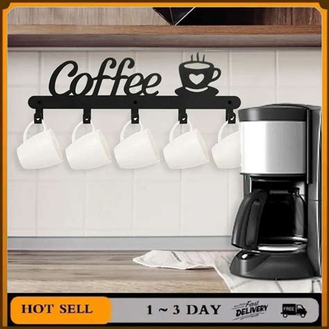 Coffee Mug Holder Wall Mounted Metal Coffee Mug Rack For Wall Coffee