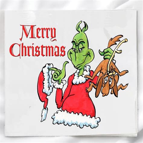 The Grinch Fabric Panel Etsy