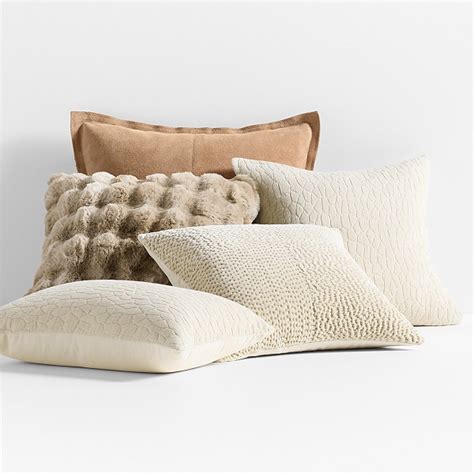 Sashiko Organic Cotton Velvet 20x20 Travertine Beige Throw Pillow