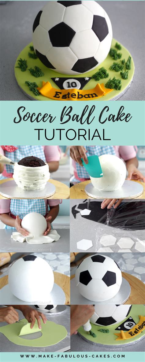 Soccer Ball Cake Tutorial Soccer Ball Cake Soccer Birthday Cakes
